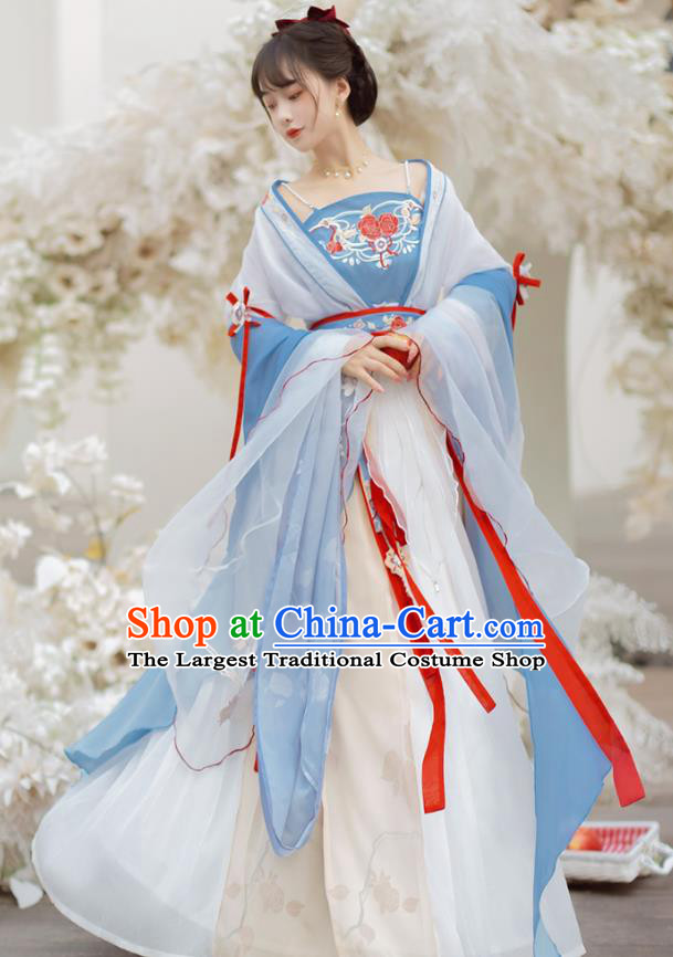 China Ancient Fairy Garment Costumes Hanfu Ruqun Clothing Southern and Northern Dynasties Princess Dresses