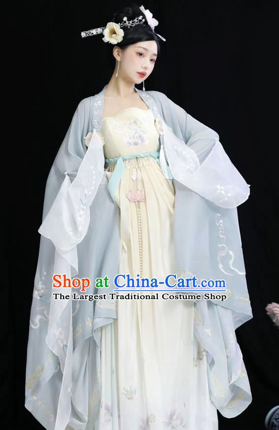 China Embroidered Hanfu Clothing Tang Dynasty Imperial Consort Dresses Ancient Court Woman Garment Costumes