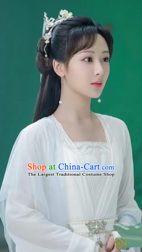 China TV Series Fairy Clothing Drama Immortal Samsara Yan Dan White Dresses Ancient Goddess Costumes