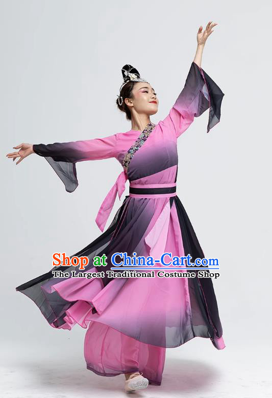 Chinese Woman Solo Dance Garment Costume Classical Dance Pink Dress Stage Show Clothing