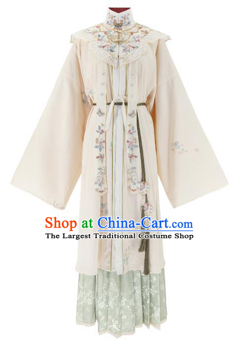 Chinese Ancient Women Embroidered Clothing Female Hanfu Set Ming Dynasty Yunjian Coat and Skirt Costumes