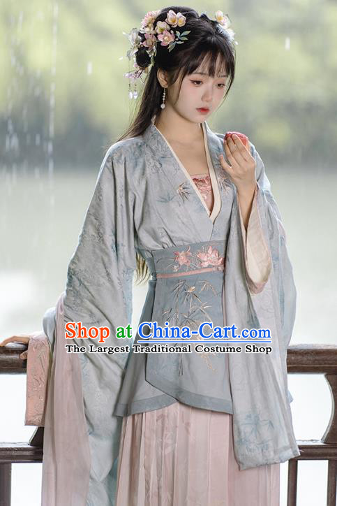 Chinese Women Hanfu Dresses Northern and Southern Dynasties Princess Costume Set Ancient Female Embroidered Clothing