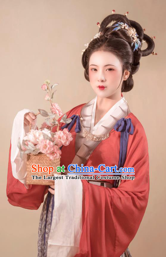 Chinese Song Dynasty Imperial Consort Dresses Traditional Court Woman Hanfu Fashion Ancient Royal Empress Garment Costumes