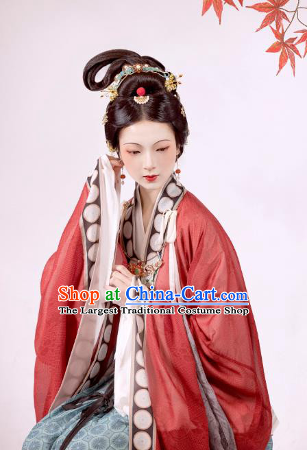 Chinese Traditional Court Hanfu Ancient Empress Garment Costumes Song Dynasty Noble Woman Dresses