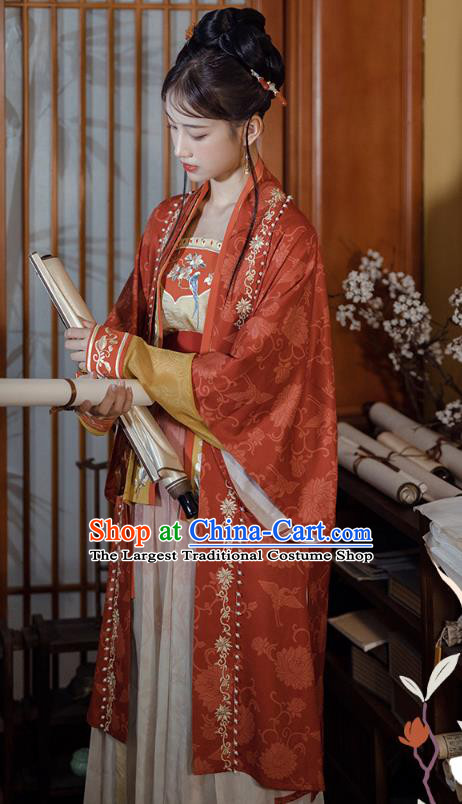 Chinese Ancient Princess Clothing Song Dynasty Noble Woman Embroidered Costumes Female Hanfu Dresses