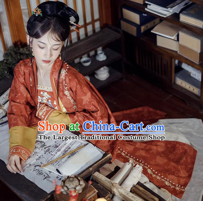 Chinese Ancient Princess Clothing Song Dynasty Noble Woman Embroidered Costumes Female Hanfu Dresses