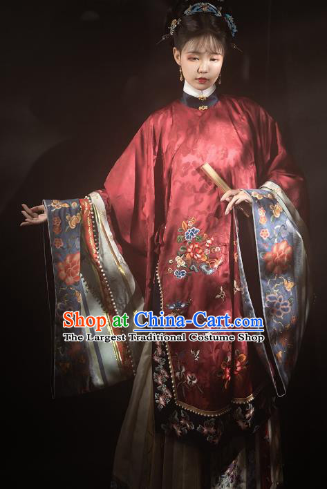 Chinese Palace Female Hanfu Dresses Ancient Empress Clothing Qing Dynasty Court Woman Embroidered Costumes