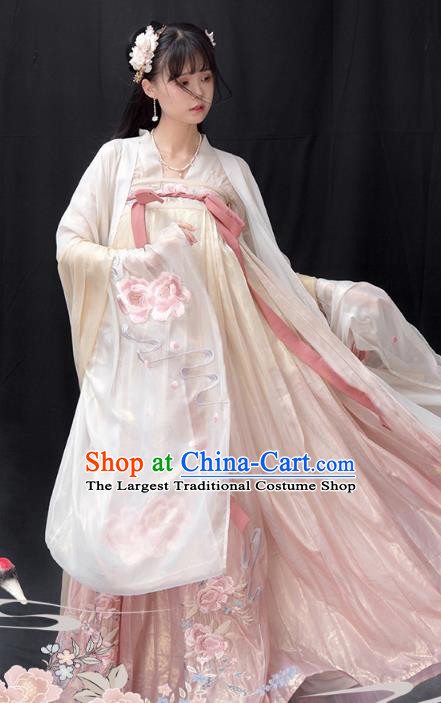 Traditional Female Hanfu Dresses Chinese Ancient Goddess Clothing Tang Dynasty Princess Embroidered Costumes