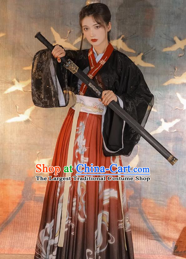 Ancient Jin Dynasty Male Clothing China Traditional Hanfu Runqun Swordsman Costumes