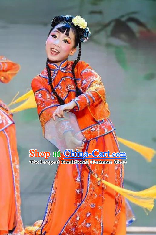 Children South Beauty Classical Dance Costumes Opening Doors Opening Dance National Festive Yangko Fan Dance Costumes