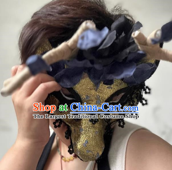 Cosplay Animal Antler Mask Makeup Halloween Headdress Hat