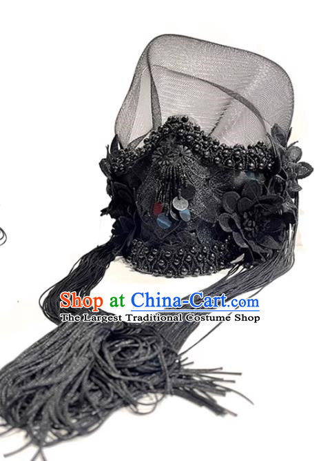 Gothic Masked Hanging Tassel Mysterious Art Eye Catching Exaggerated Mask Catwalk Performance Accessories