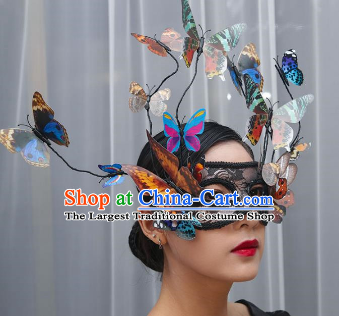 Exaggerated Branch Mask Heavy Handmade Retro Butterfly Masked Singer Halloween Carnival Masquerade Party
