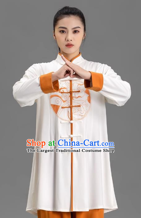 Tai Chi Clothing Fashion Design Performance Clothing Contrast Color Matching Suit Chinese Style Long Section