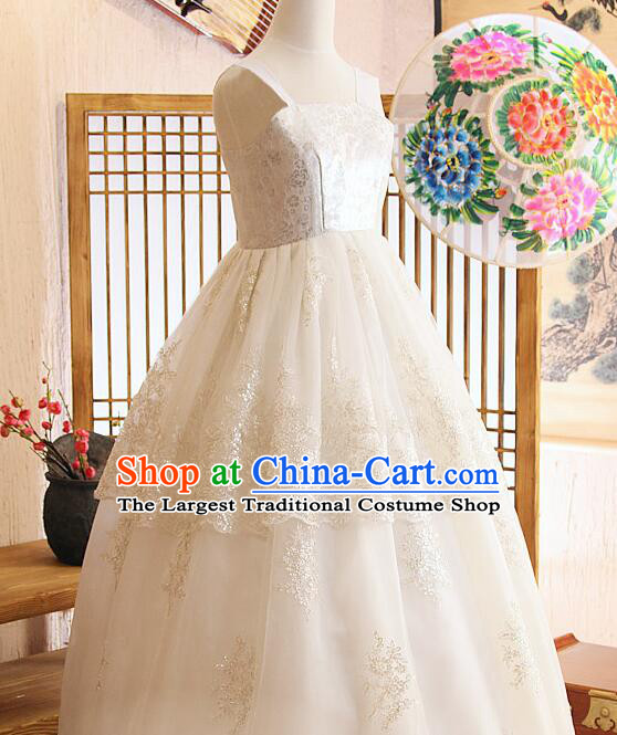 Korean Bride Celebration Costume Traditional Wedding Dress Embroidered Lace White Hanbok