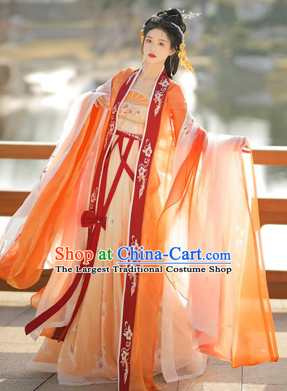 China Tang Dynasty Princess Clothing Traditional Female Costumes Ancient Court Woman Hanfu Dresses
