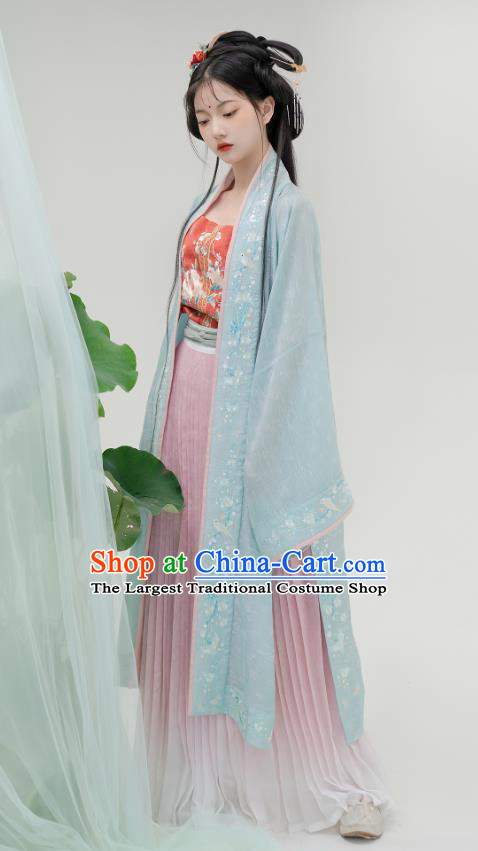 China Ancient Noble Lady Dresses Traditional Costumes Silk Hanfu Song Dynasty Royal Princess Clothing Complete Set