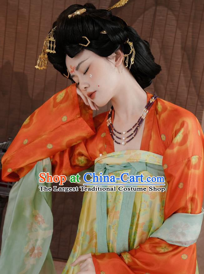 Chinese Woman Hanfu Tang Dynasty Court Empress Clothing Ancient Palace Dress Costume