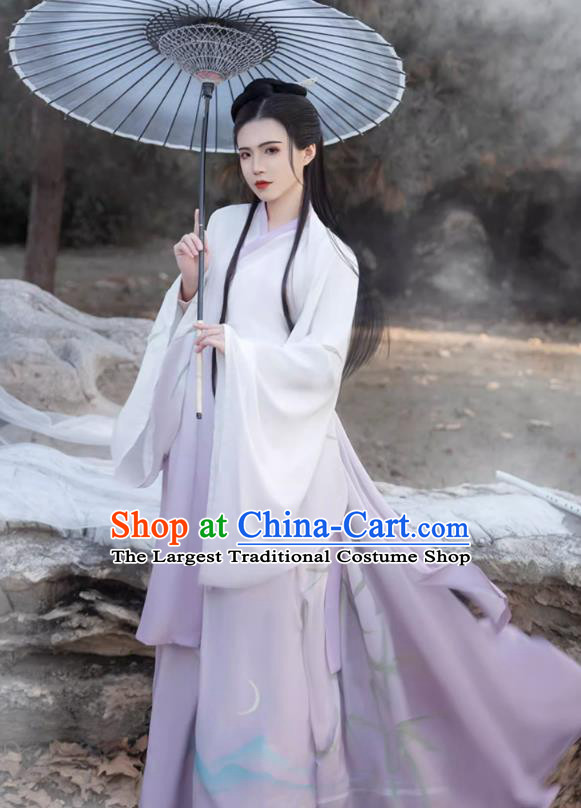 Chinese Traditional Hanfu Dress Ancient Fairy Clothing Jin Dynasty Princess Garment Costumes