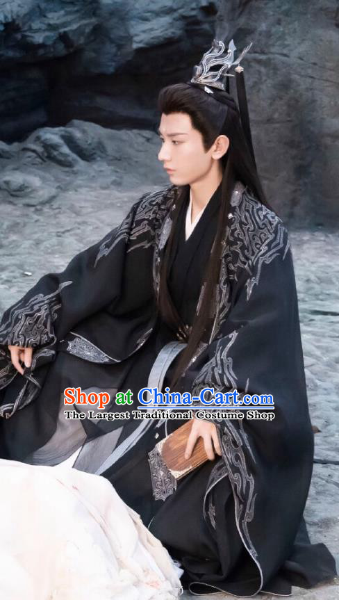 China Ancient TV Series Chen Xiang Ru Xie Lord Ying Yuan Costume Xian Xia Drama Immortal Samsara Swordsman Black Clothing