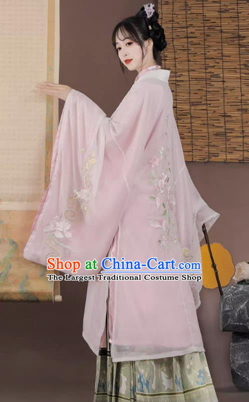 Ancient China Princess Costumes Traditional Hanfu Dress Cape Blouse and Mamian Skirt Ming Dynasty Nobility Lady Clothing Complete Set