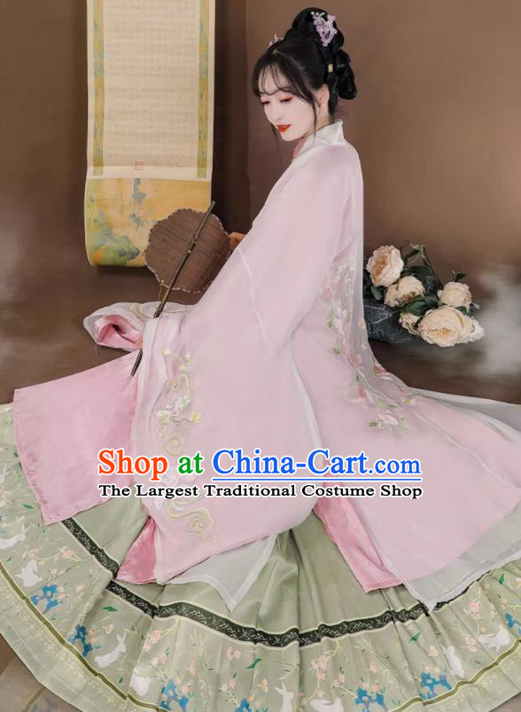 Ancient China Princess Costumes Traditional Hanfu Dress Cape Blouse and Mamian Skirt Ming Dynasty Nobility Lady Clothing Complete Set