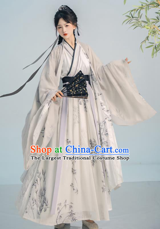 Ancient China Swordsman Costumes Traditional Wuxia Hanfu Dress Jin Dynasty Young Hero Clothing