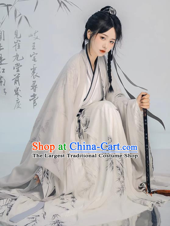 Ancient China Swordsman Costumes Traditional Wuxia Hanfu Dress Jin Dynasty Young Hero Clothing