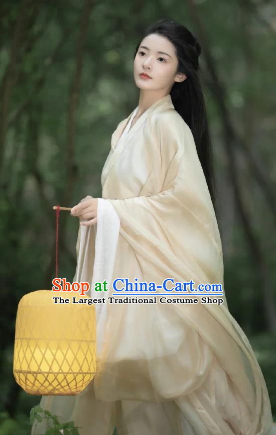 China Ancient Female Swordsman Costumes Jin Dynasty Young Woman Hanfu Dresses