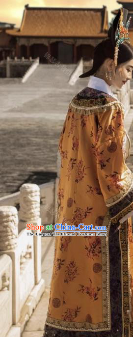 China Ancient Empress Costumes Qing Dynasty Imperial Woman Clothing TV Series Ruyi Royal Love in the Palace Dress
