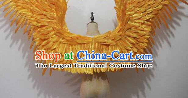 Top Brazilian Carnival Angel Wings Show Golden Feather Wings Model Stage Catwalks Props
