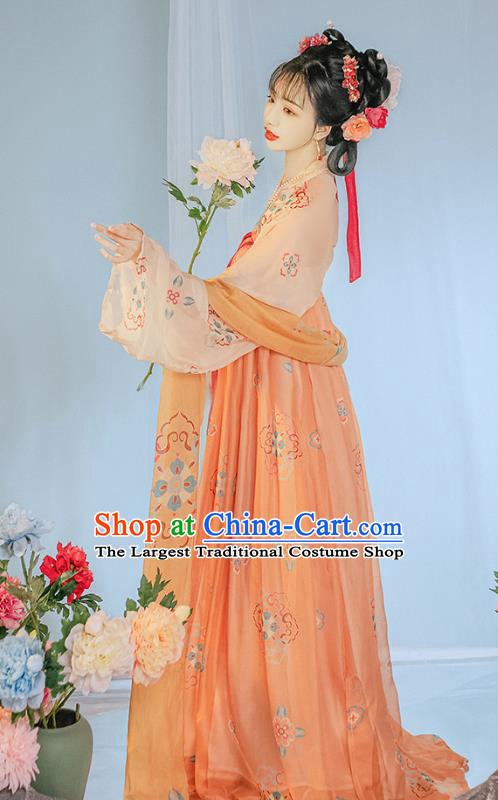 Ancient Chinese Woman Costumes Tang Dynasty Palace Lady Clothing Princess Hanfu Ruqun Dress