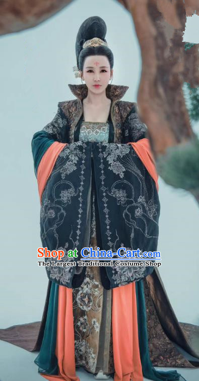 China Traditional Court Woman Clothing Ancient Royal Elder Princess Costumes TV Series Strange Tales of Tang Dynasty Queen Dress