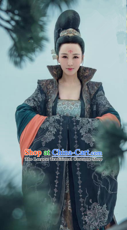 China Traditional Court Woman Clothing Ancient Royal Elder Princess Costumes TV Series Strange Tales of Tang Dynasty Queen Dress