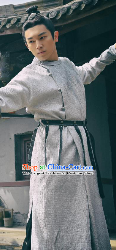 China Ancient Young Warrior Costumes TV Series Strange Tales of Tang Dynasty Lu Lingfeng Robes Traditional Swordsman Hanfu Clothing