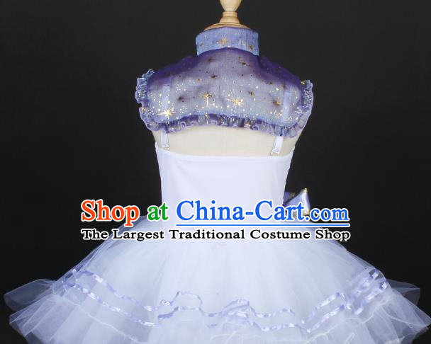 Children Spring And Summer Living Collar Princess Dress Performance Costumes Stage Costumes Event Costumes