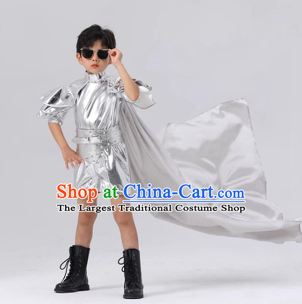 Boys Metaverse Technology Style Chasing Light Teenager Models Catwalk Fashion Children Car Models Show Trendy Clothes