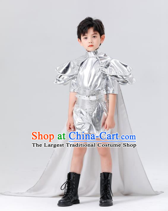 Boys Metaverse Technology Style Chasing Light Teenager Models Catwalk Fashion Children Car Models Show Trendy Clothes