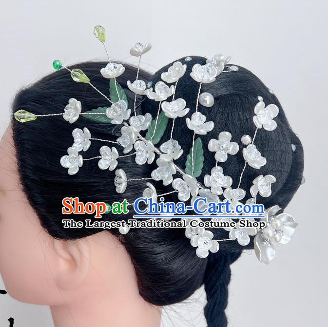 Classical Jasmine Dance Performance Headdress Flower Blooming Feelings Wig Hair Decoration Opening Group Dance Folk Dance Jewelry
