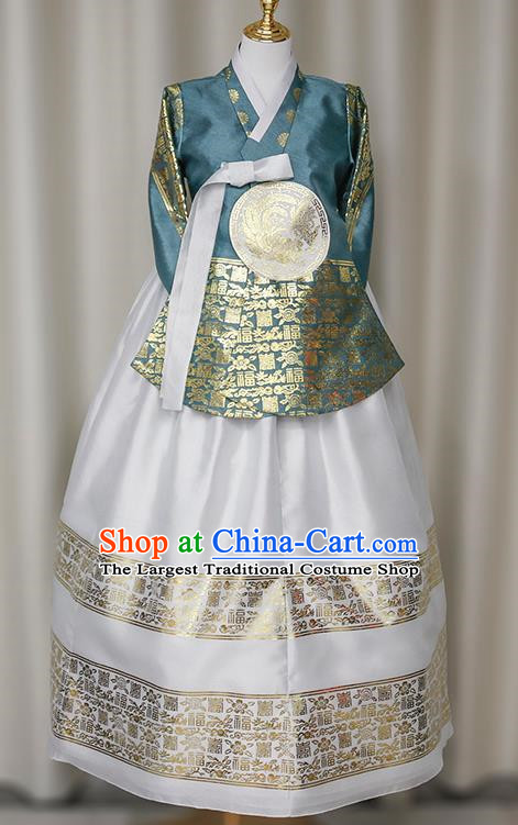 Korean Ladies Hanbok Bronzing Palace Performance Dress