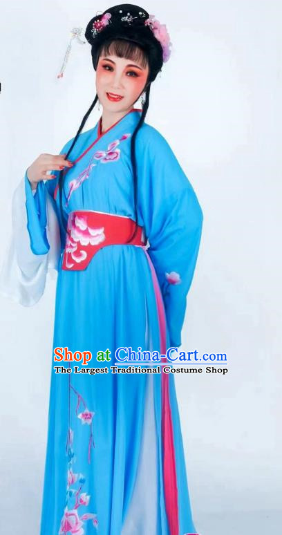 Blue Yue Opera Huangmei Opera Tianxian with Seven Fairies Huadan Costume Female Ancient Costume Performance Costumes