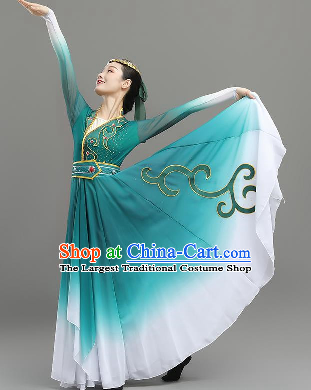 China Mongolian Clothing Elegant Gradient Large Swing Skirt Art Test Adult Self Cultivation Performance Clothing Ethnic Style Performance Clothing