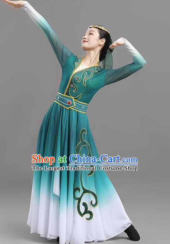 China Mongolian Clothing Elegant Gradient Large Swing Skirt Art Test Adult Self Cultivation Performance Clothing Ethnic Style Performance Clothing