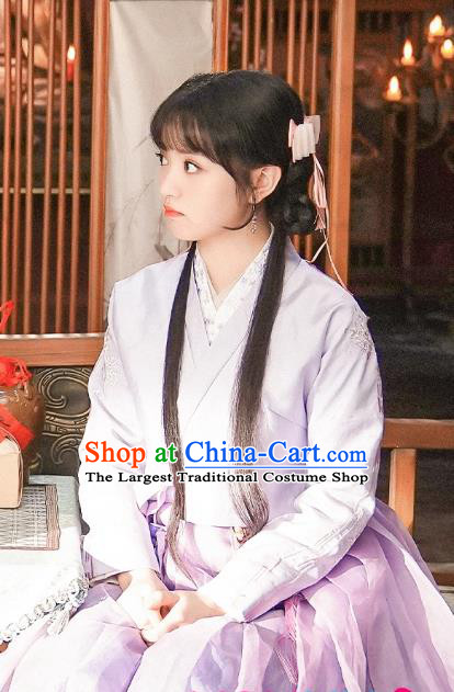 China Ancient Young Lady Costumes Traditional Hanfu TV Series Ms Cupid In Love Shangguan Ya Clothing