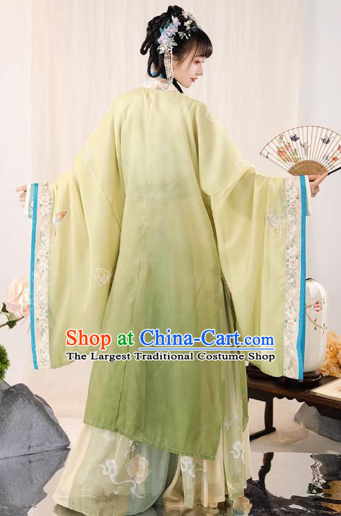 China Ancient Royal Princess Clothing Traditional Woman Green Hanfu Dress Song Dynasty Noble Lady Costumes