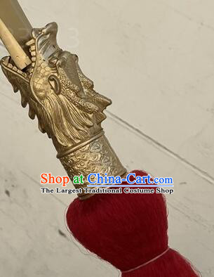 Top Brass Spear Wushu Red Tassel Spear Handmade Zhao Zilong Long Spear
