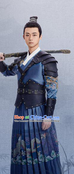 TV Series China Romantic Drama My Sassy Warrior Luo Fan Armor Clothing Ancient Imperial Bodyguard Costumes