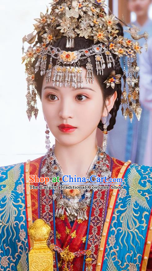 China Traditional Wedding Costumes Ancient Princess Dresses Romantic TV Series New Life Begins Bride Li Wei Clothing