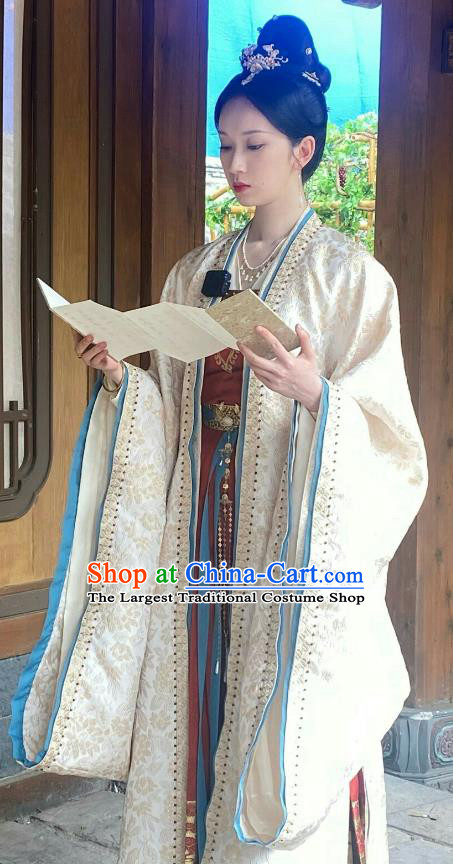 China Ancient Empress Garment Costumes Romantic TV Series New Life Begins Jin Chuan Princess Yuan Ying Clothing