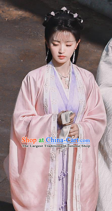 TV Series New Life Begins Princess Li Wei Clothing China Ancient Royal Rani Hanfu Dress Traditional Female Pink Costumes